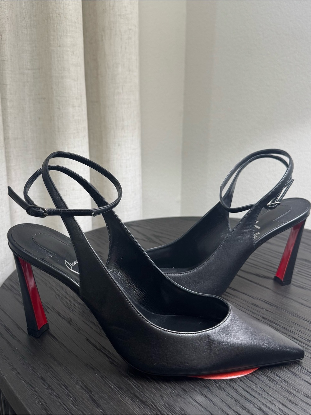 Christian Louboutin Condora 85 Ankle-Strap Pumps Black 38